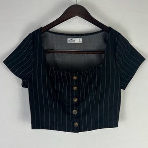 Hollister Striped Crop Top Size Small